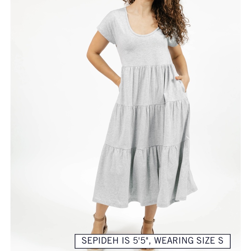 Smash + Tess Heather Gray Kids Dress